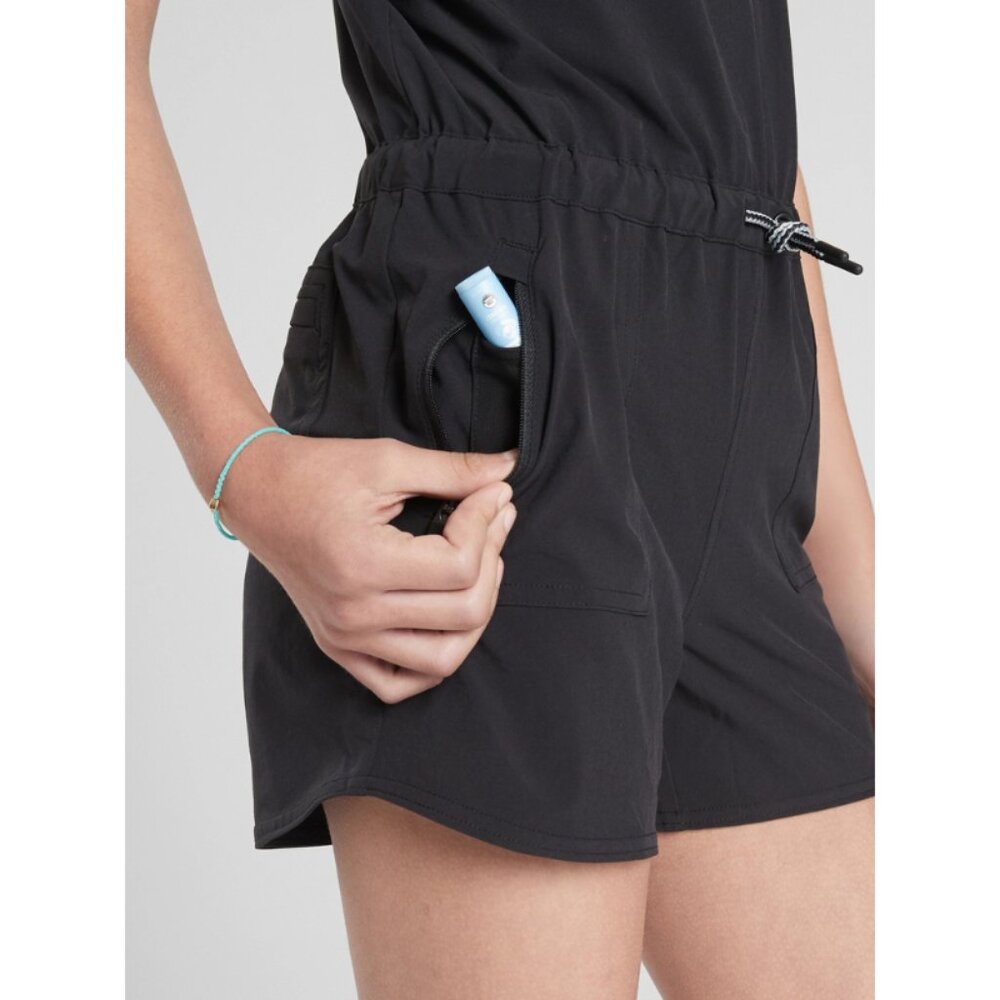 Athleta Girls Ready to Go Black Romper - Picture 4 of 12